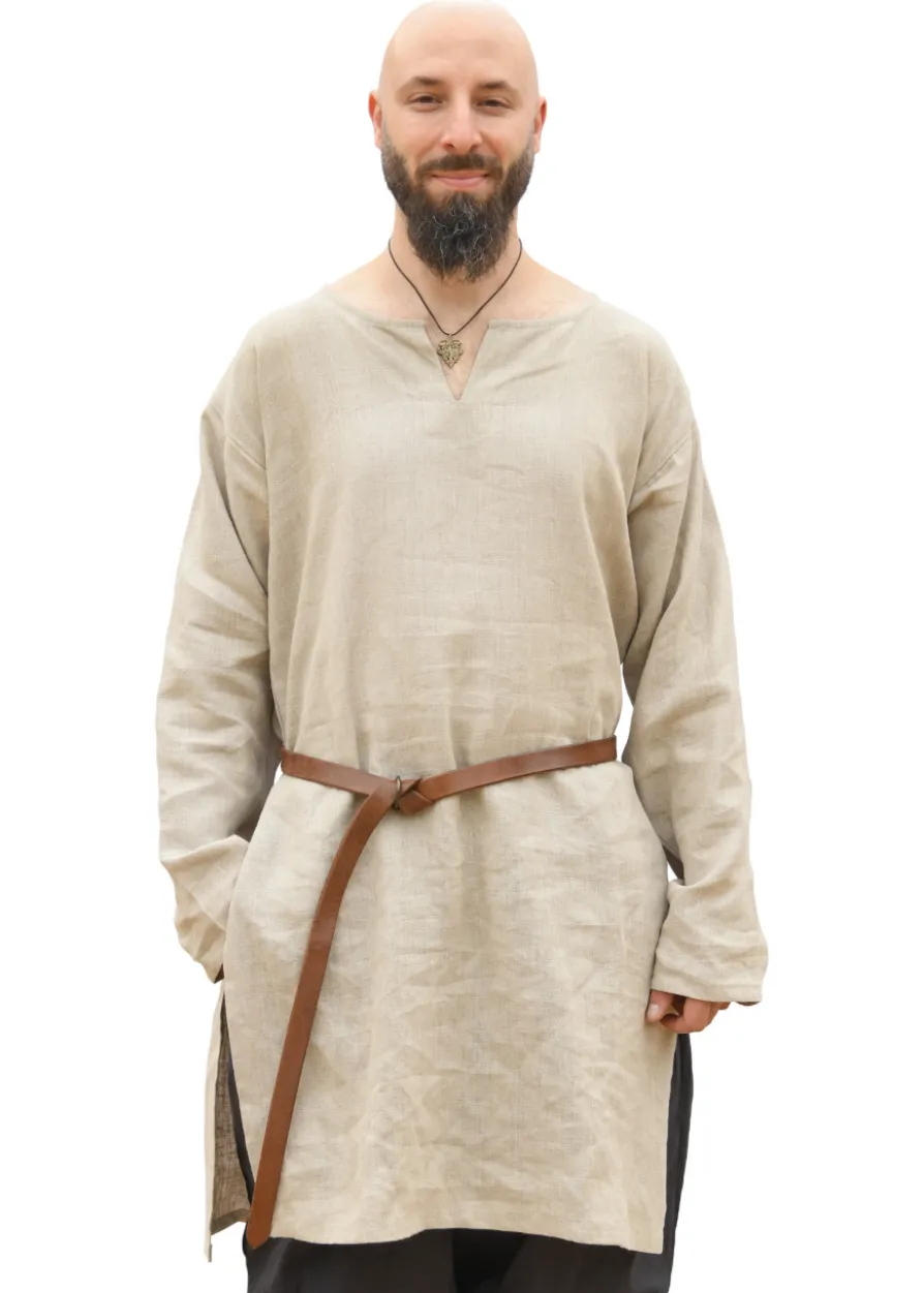 Mittelalter Leinen Tunika, natur