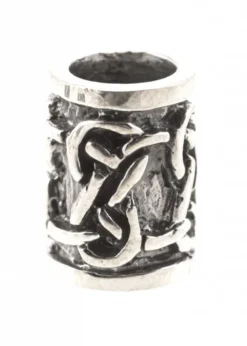 Mittelalterliche Bartperle mit keltischem Knoten, Silber