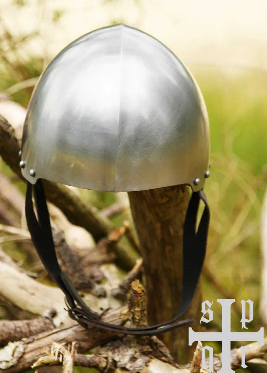 Mittelalterliche Hirnhaube, Schaukampfhelm, 2 mm Stahl