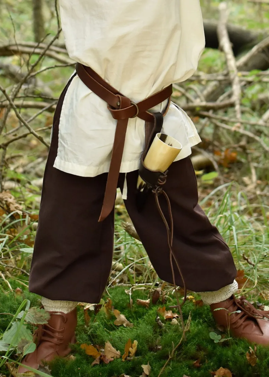 Mittelalterliche Kinderschuhe mit Schnürverschluss