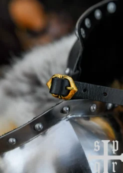 Mittelalterliche Kniekacheln, Paar, 2 mm Stahl, 15. Jahrhundert