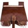 Mittelalterliche Ledertasche, 14. Jahrhundert, Braun