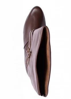 Mittelalterliche Schnallenstiefel, dunkelbraun