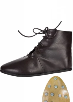 Mittelalterliche Schnürschuhe, halbhoch
