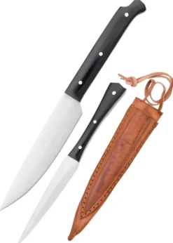 Mittelalterliches Tafelmesser mit Essdorn, rostfrei