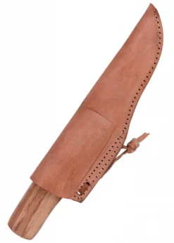 Mittelaltermesser mit Holzgriff und Lederscheide