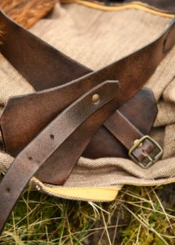 Mittelalter Miedergürtel aus Leder, braun