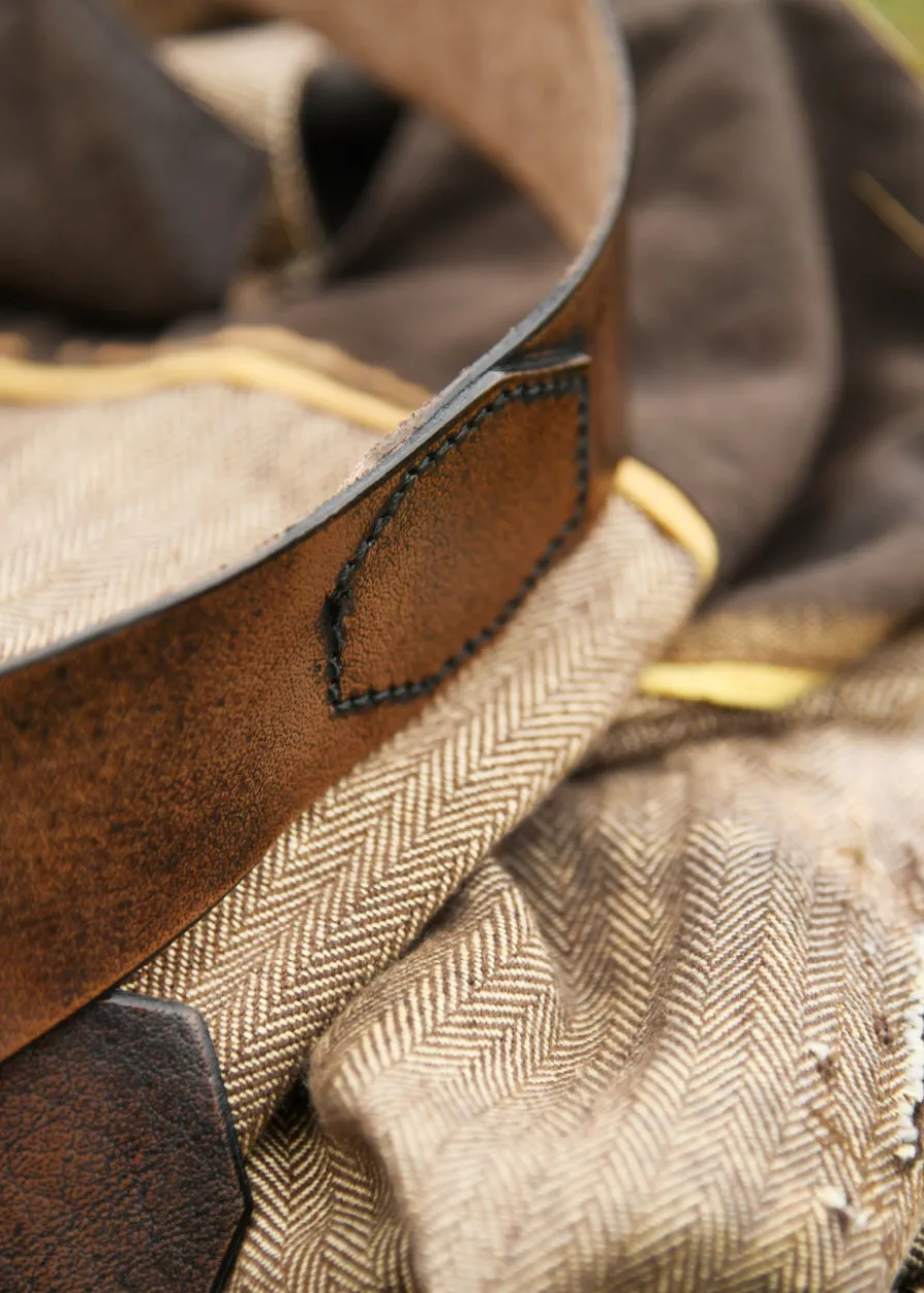 Mittelalter Miedergürtel aus Leder, braun