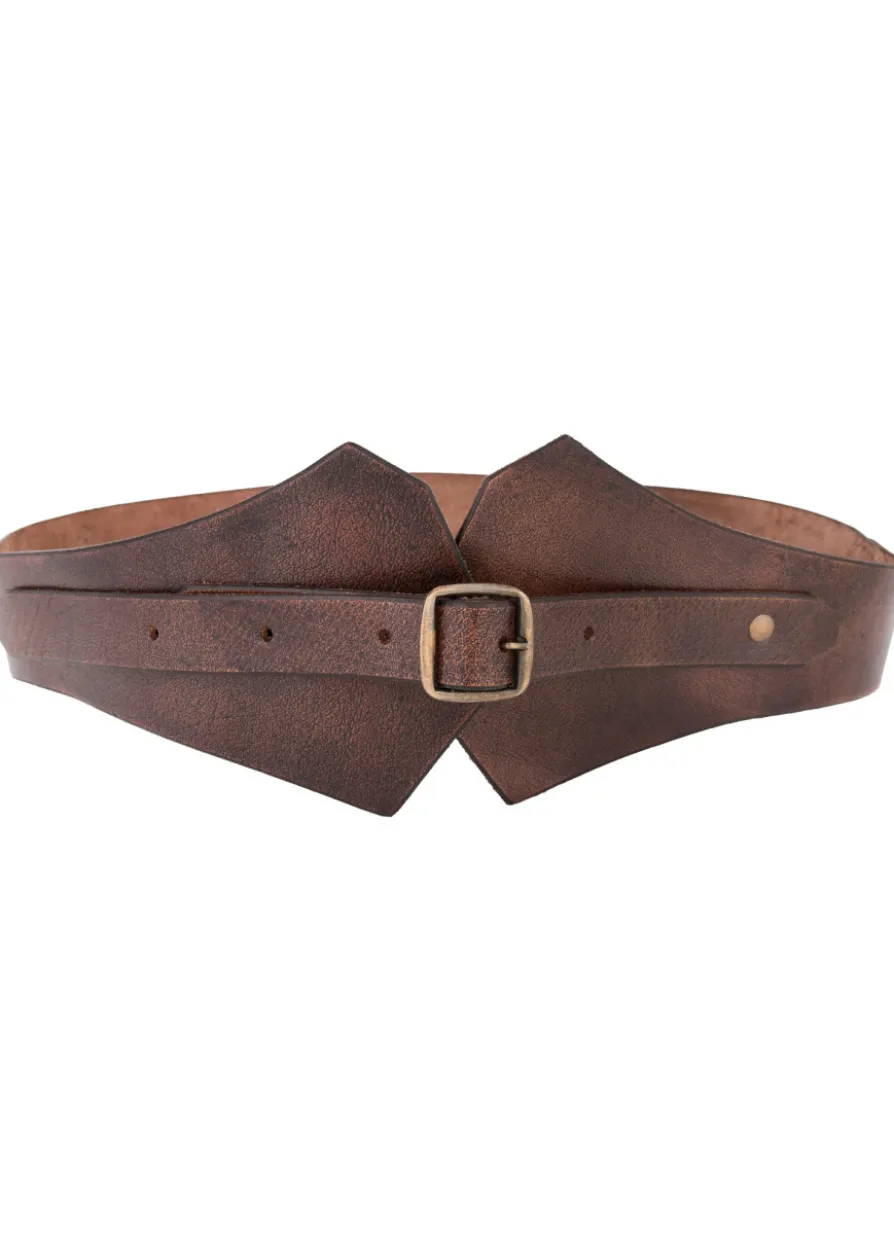 Mittelalter Miedergürtel aus Leder, braun