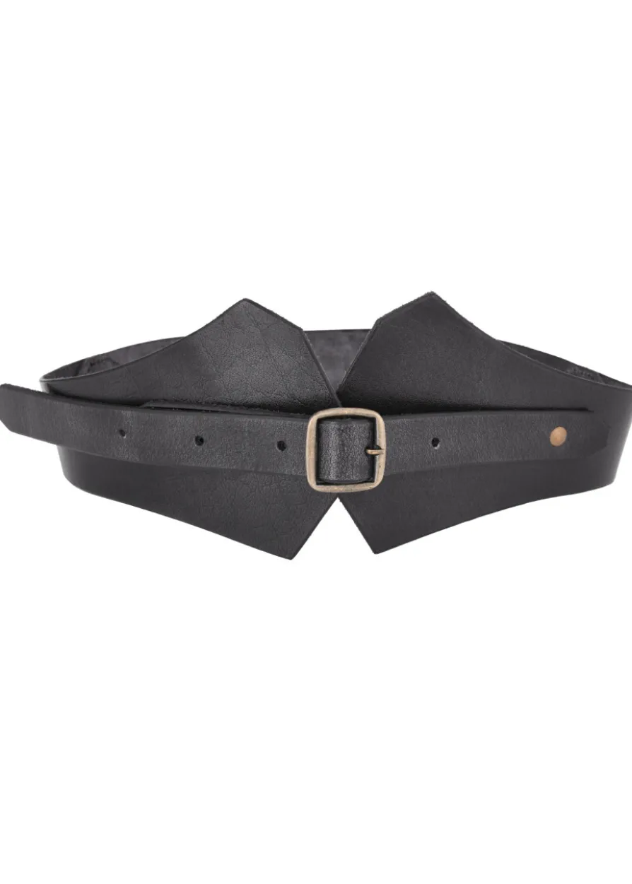 Mittelalter Miedergürtel aus Leder, schwarz