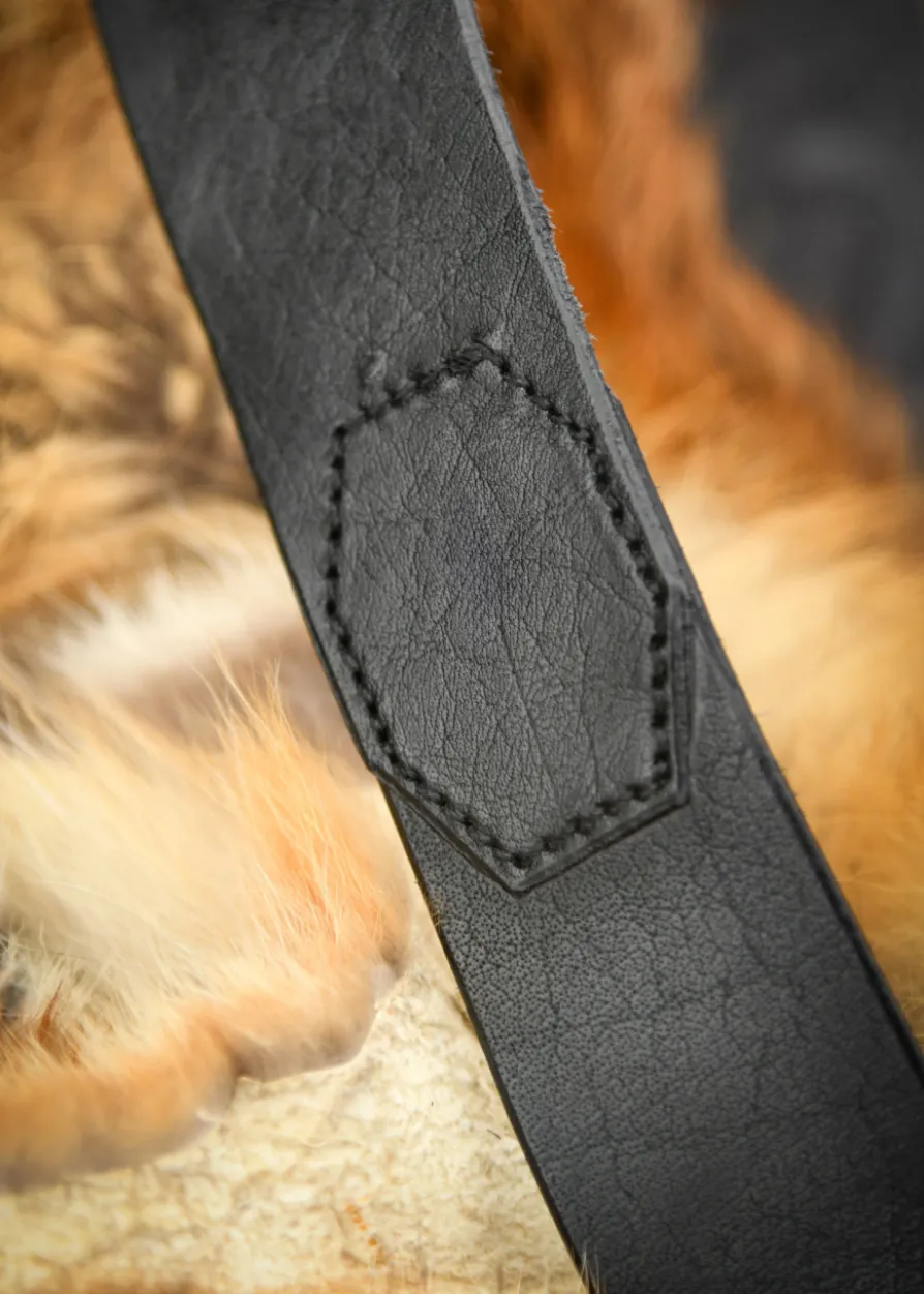 Mittelalter Miedergürtel aus Leder, schwarz