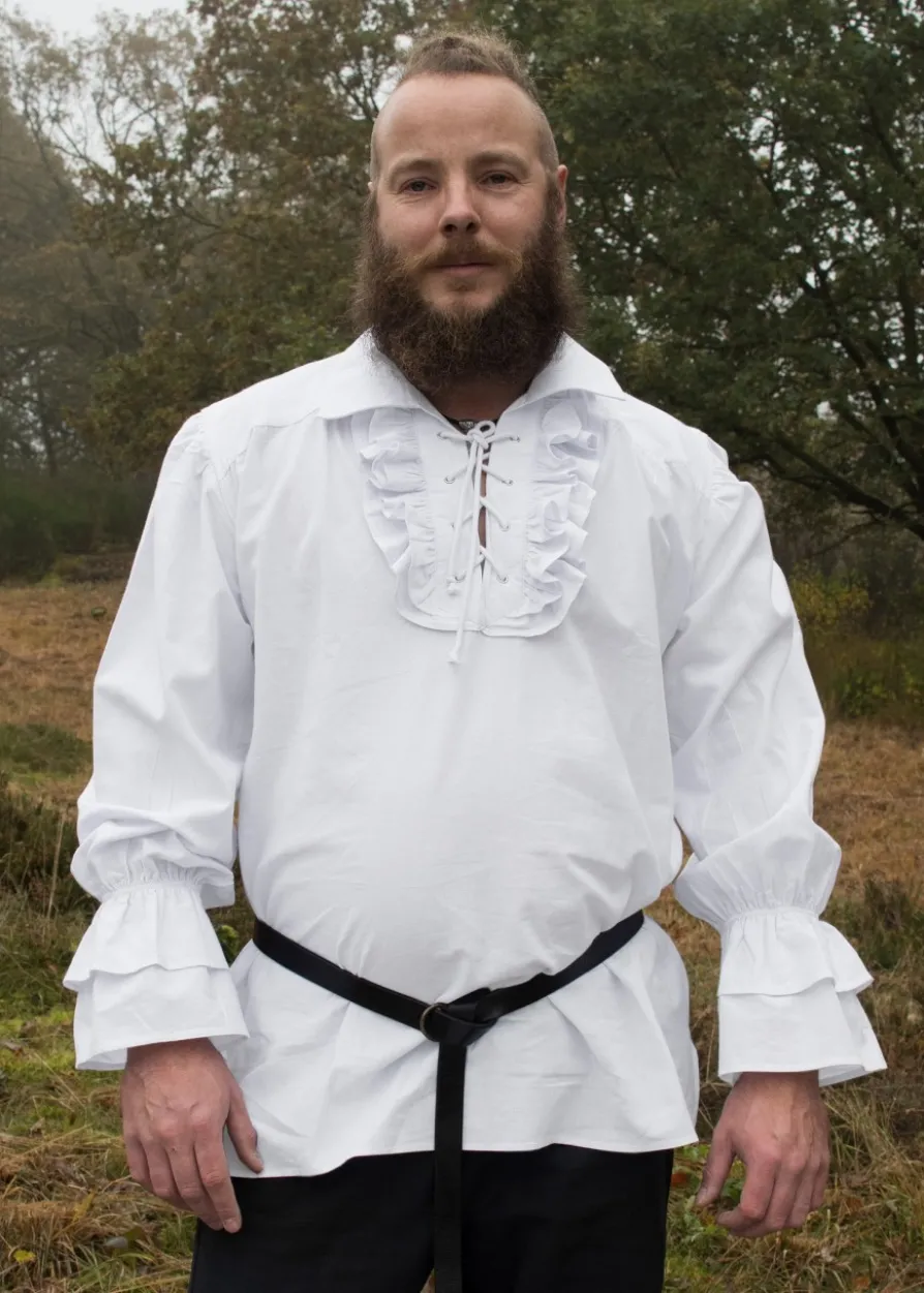 Mittelalter Piratenhemd Henry, weiß