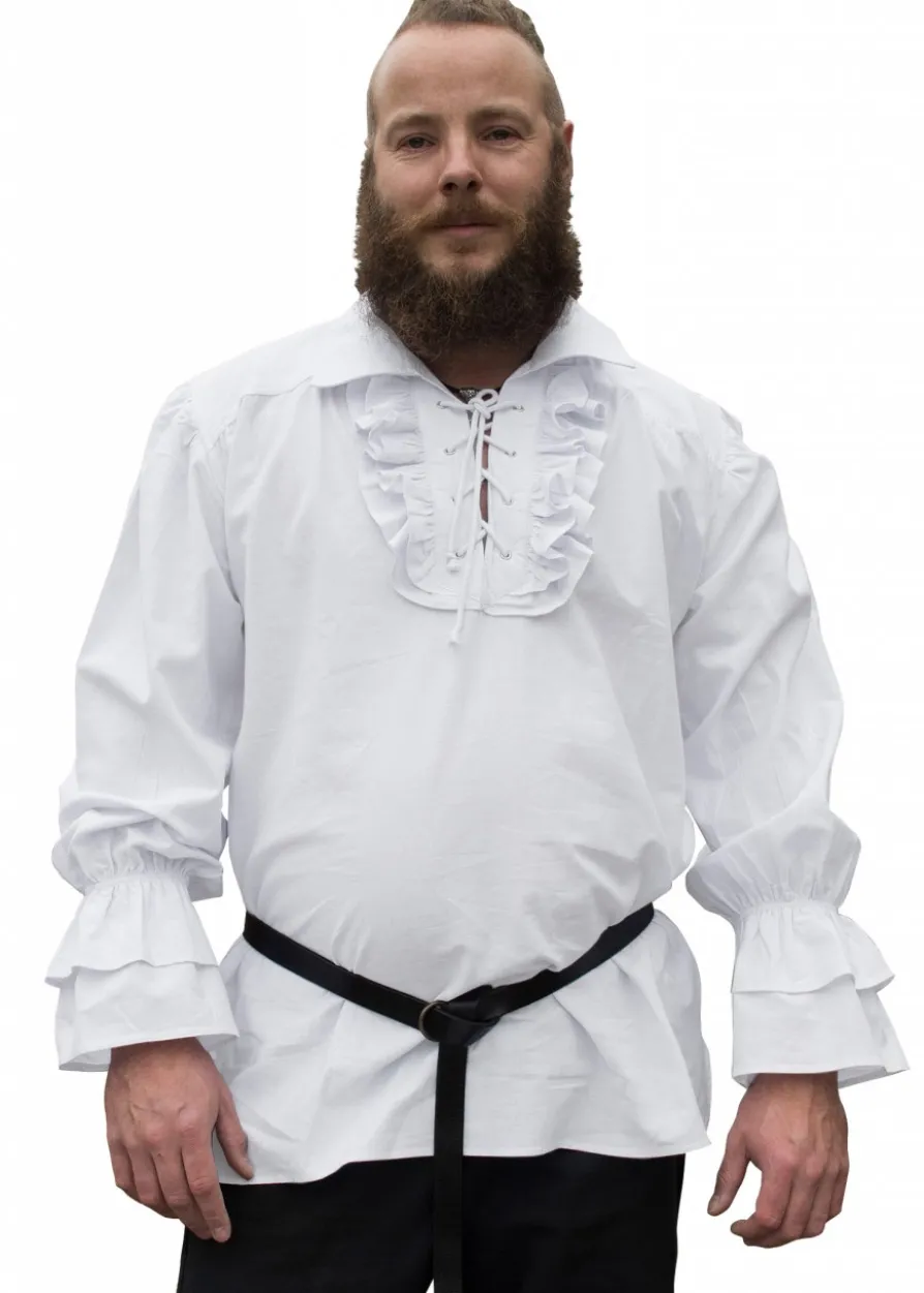 Mittelalter Piratenhemd Henry, weiß