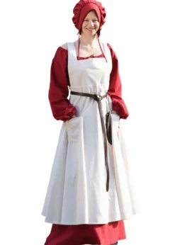 Mittelalter-Schürze Ruth, natur, One-Size