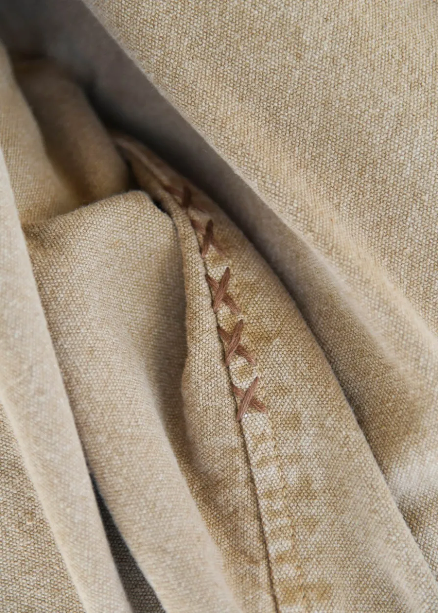 Mittelalter Tunika Sigval, Materialmix, Used-Look, beigebraun