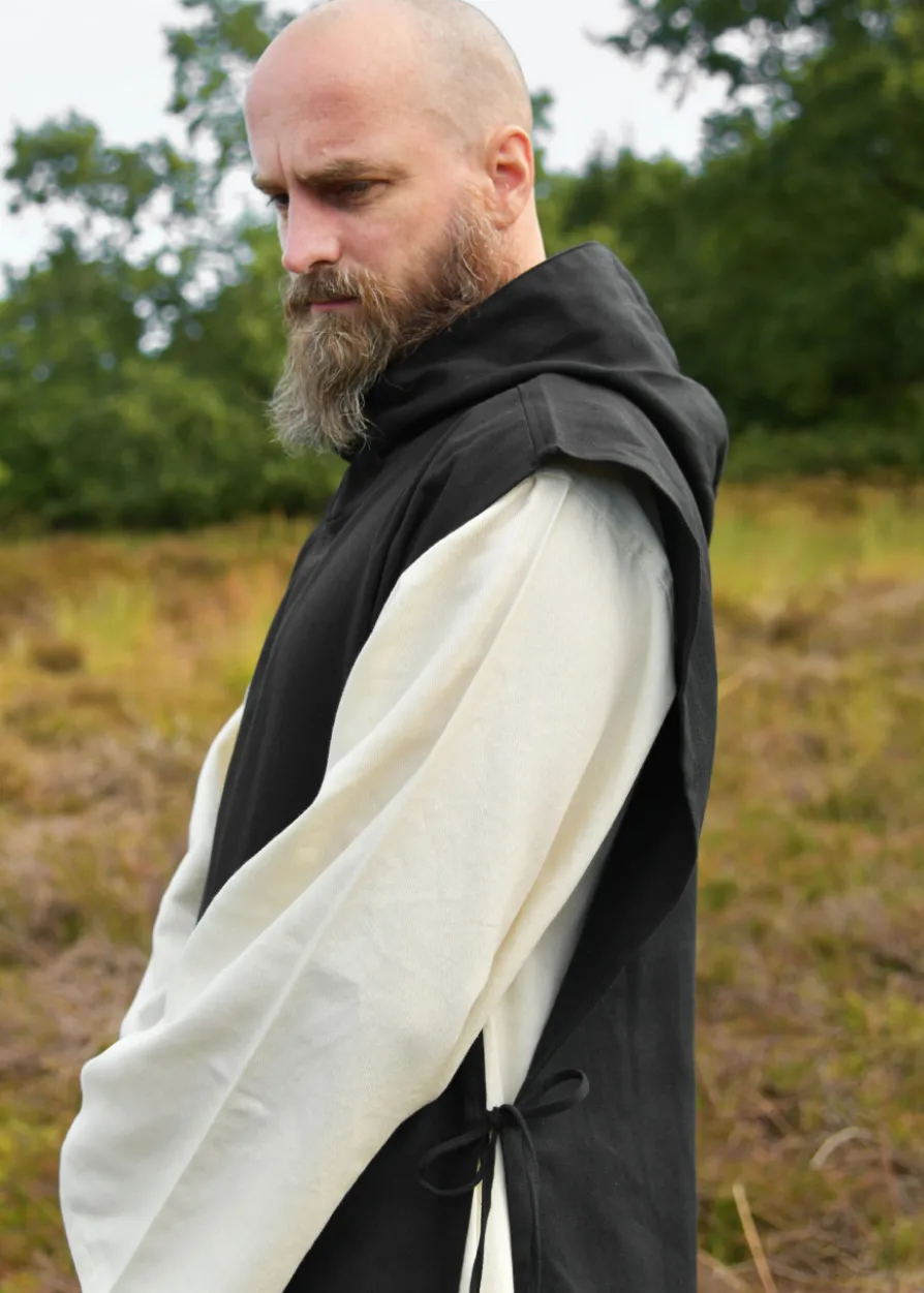 Mönchskutte Anselm, 2-in-1, natur - schwarz