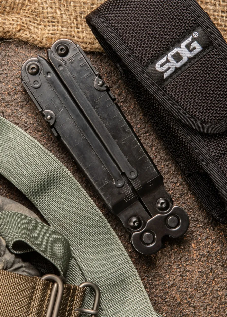 Multitool Powerlock EOD, Schwarz, Nylonscheide, SOG