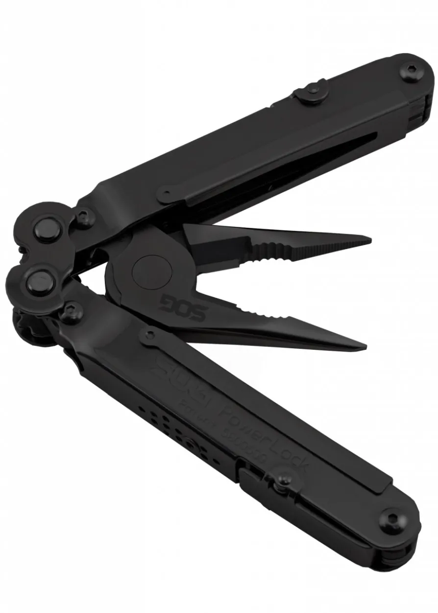Multitool Powerlock EOD, Schwarz, Nylonscheide, SOG