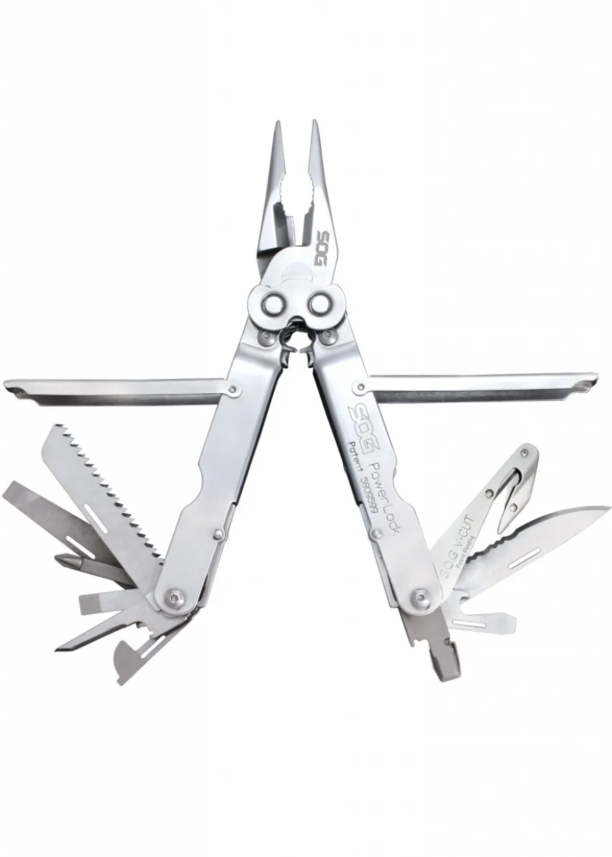 Multitool Powerlock, Satiniert, SOG
