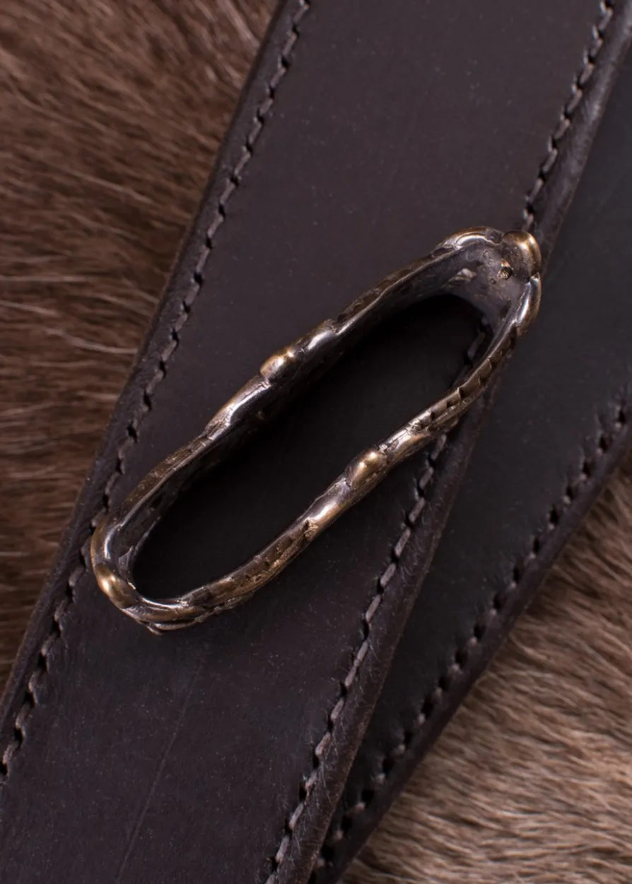 Mundblech für Wikinger-Schwertscheide, Messing mit Antik-Finish