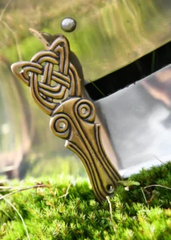 Nasenstück (Nasal) aus Messing, Nordischer Drache, Beschlag für DIY-Projekte