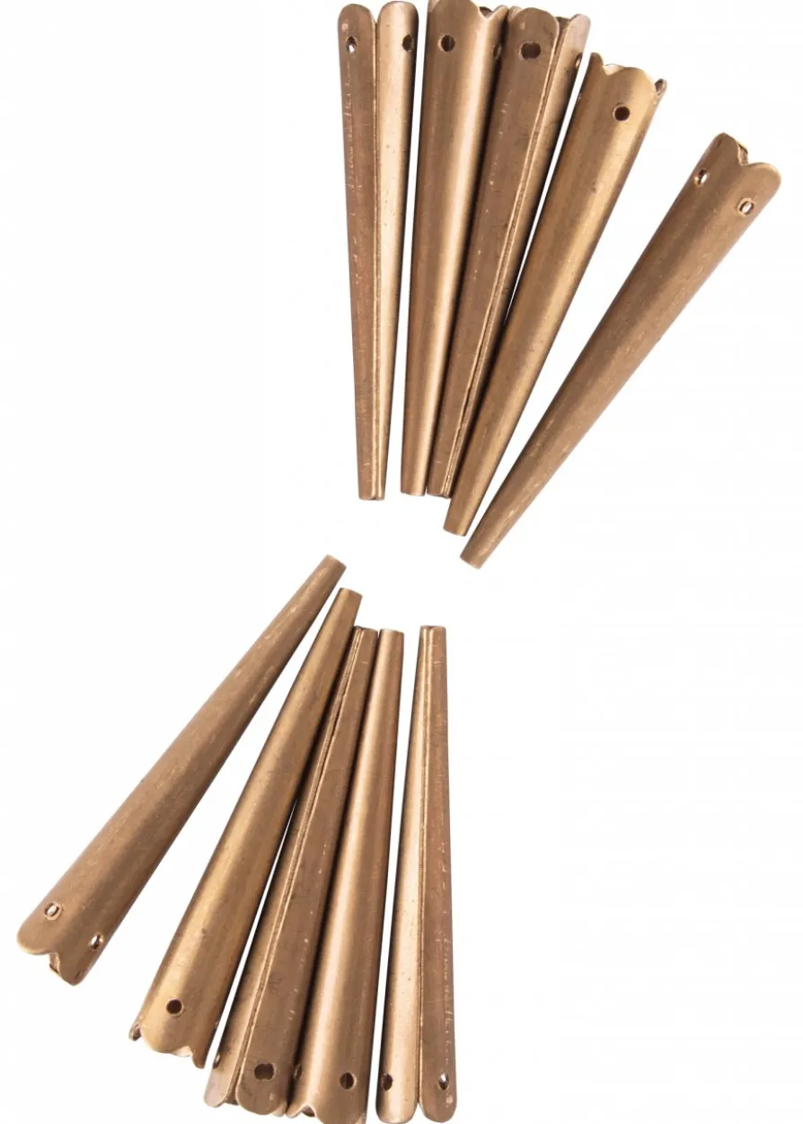 Nestelspitzen aus Messing, mit Krone, 10 Stück