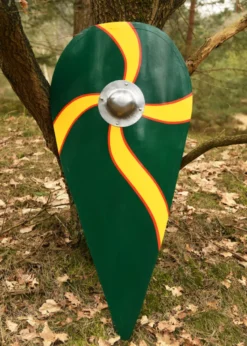 Normannenschild, Holz, grün-gelb