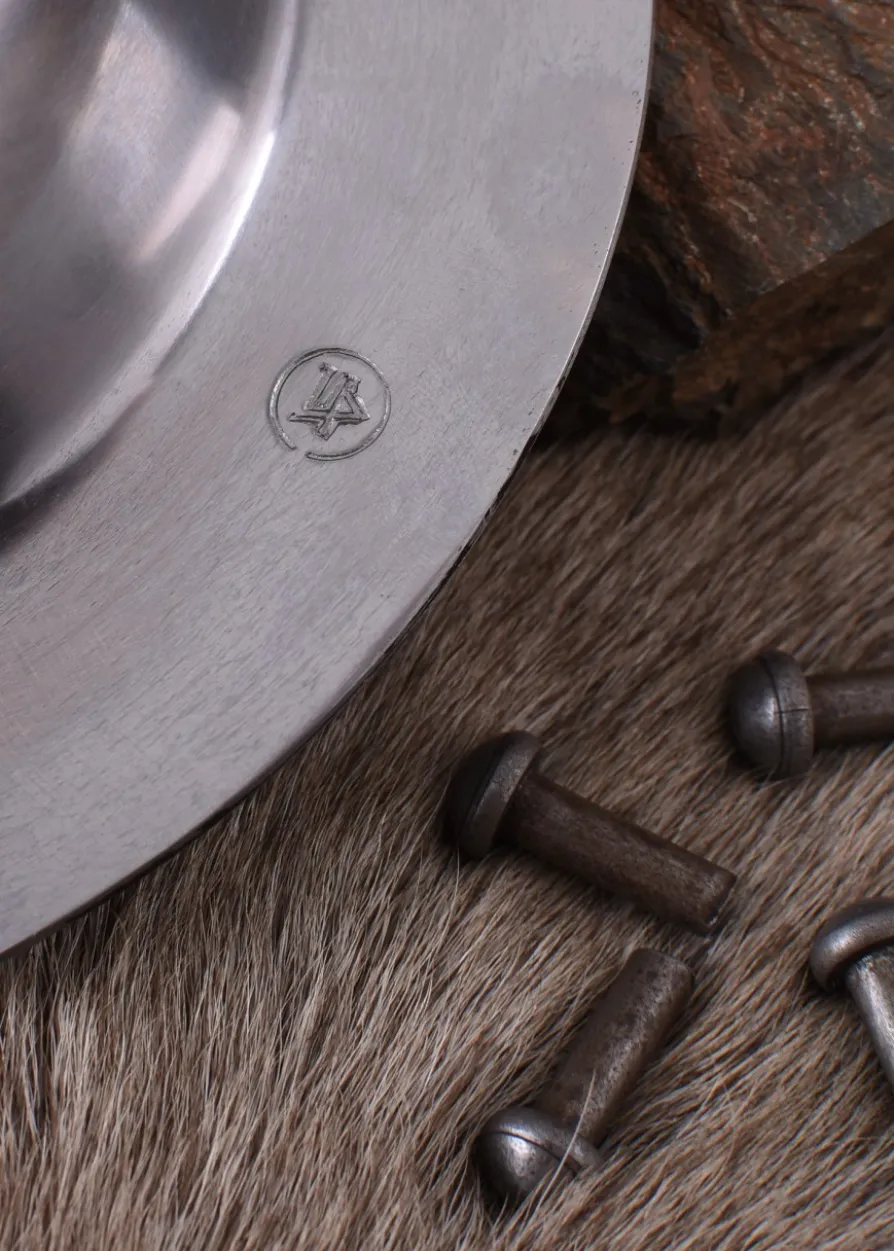 Normannischer Schildbuckel, mit Nieten, 2 mm Stahl