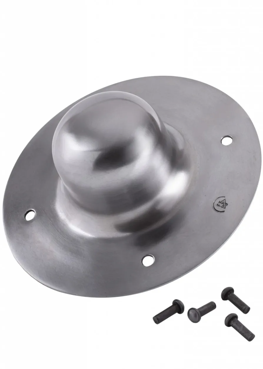 Normannischer Schildbuckel, mit Nieten, 2 mm Stahl