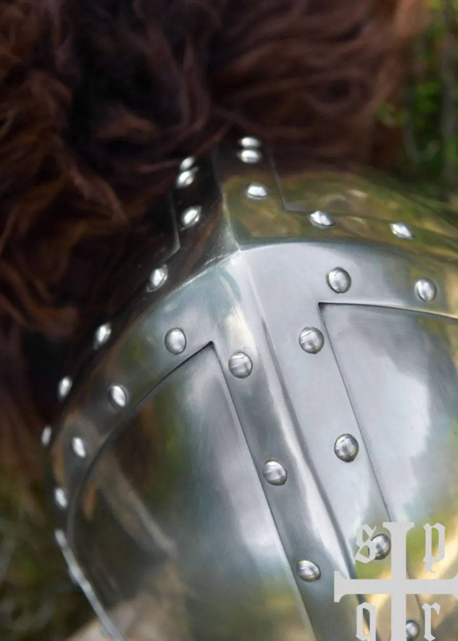 Normannischer Spangenhelm mit Nasal, 2 mm Stahl