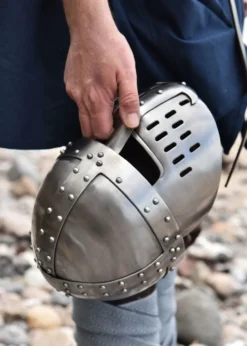 Normannischer Spangenhelm mit Gesichtsplatte, 1,6 mm Stahl