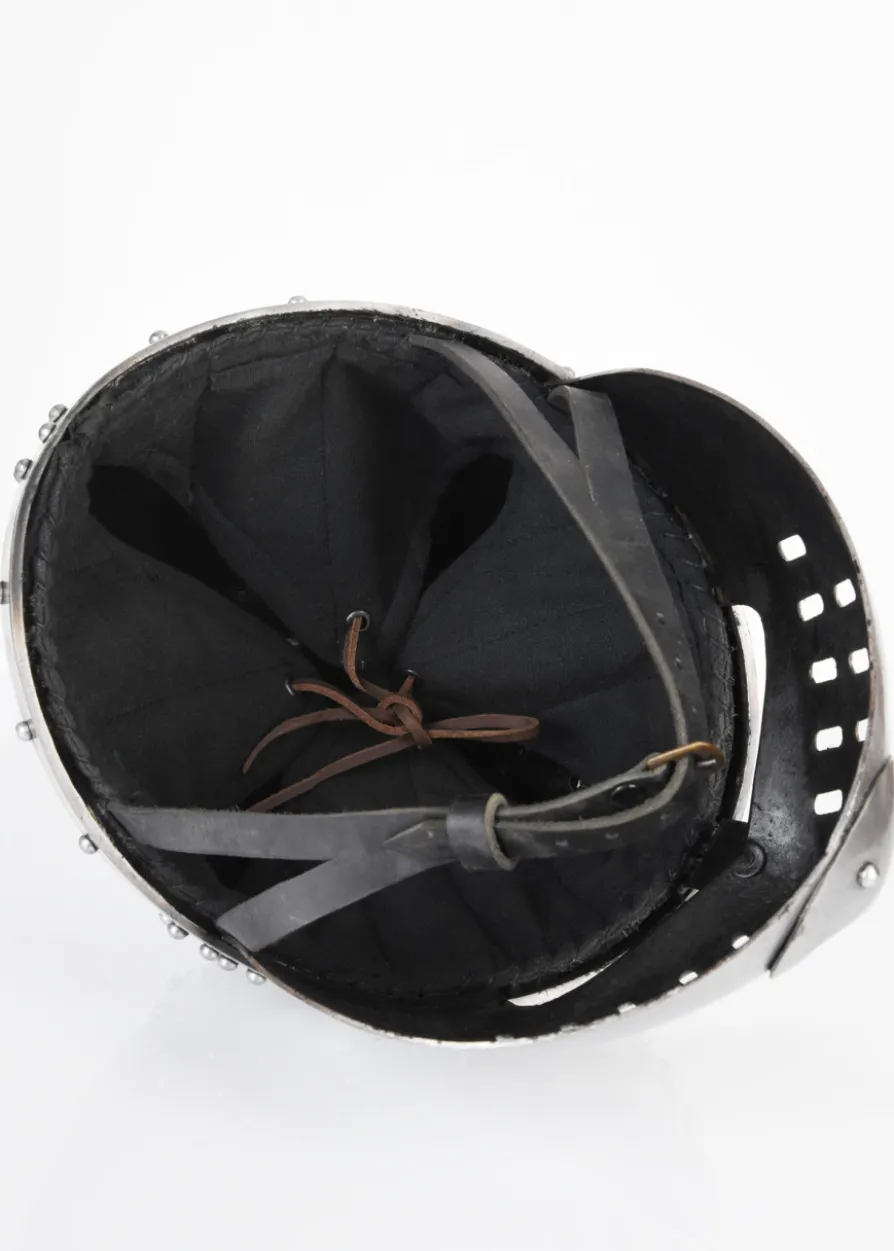 Normannischer Spangenhelm mit Gesichtsplatte, 1,6 mm Stahl