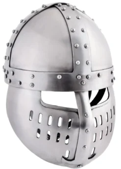 Normannischer Spangenhelm mit Gesichtsplatte, 1,6 mm Stahl