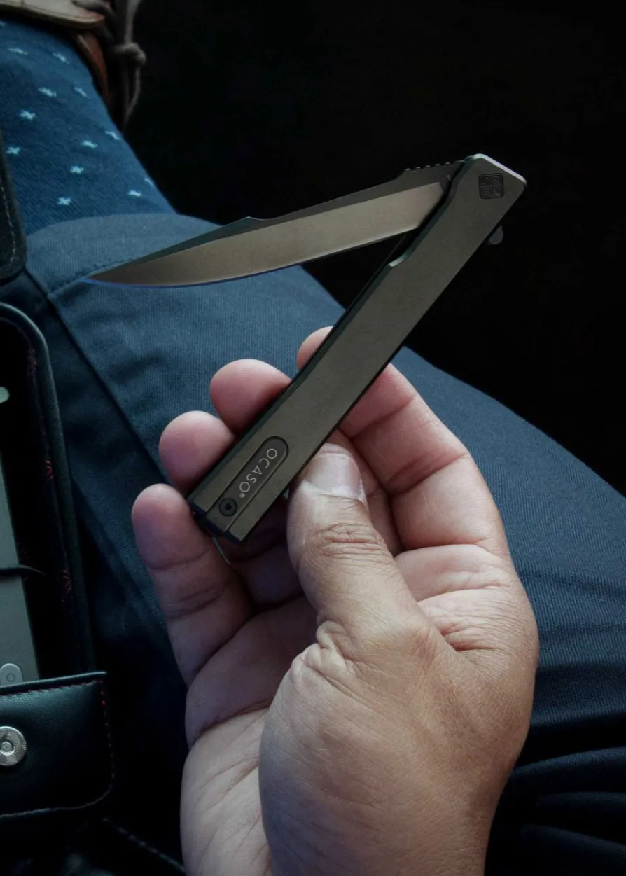 Ocaso Knives SOLSTICE, Harpoon, Titan, schwarz, Taschenmesser