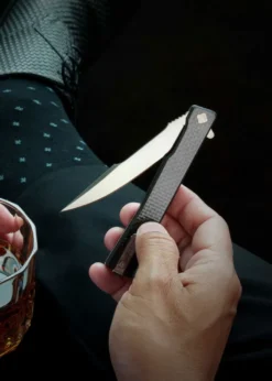 Ocaso Knives SOLSTICE, Harpoon, Karbon, satiniert, Taschenmesser