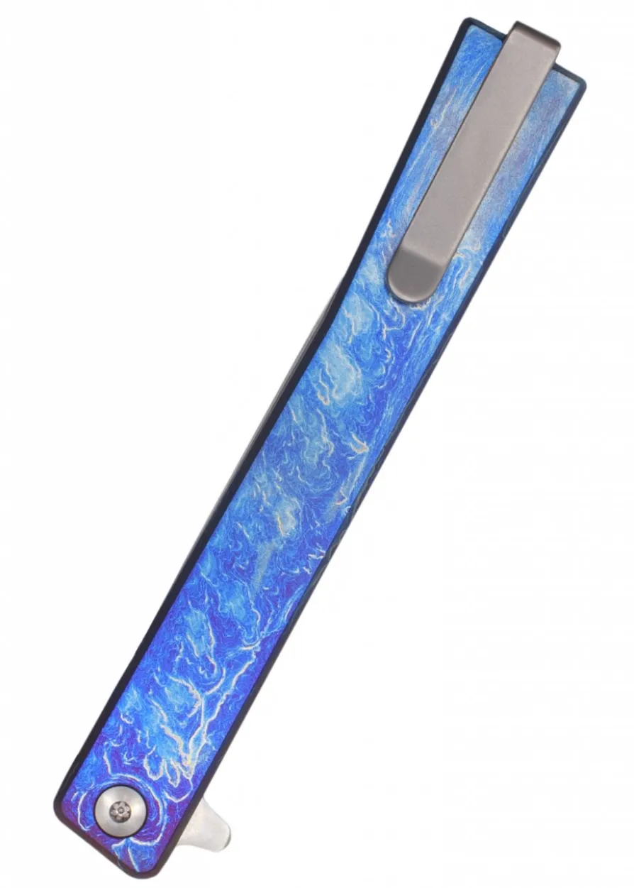 Ocaso Knives, SOLSTICE TITAN ELOXIERT, SATINIERT, Taschenmesser