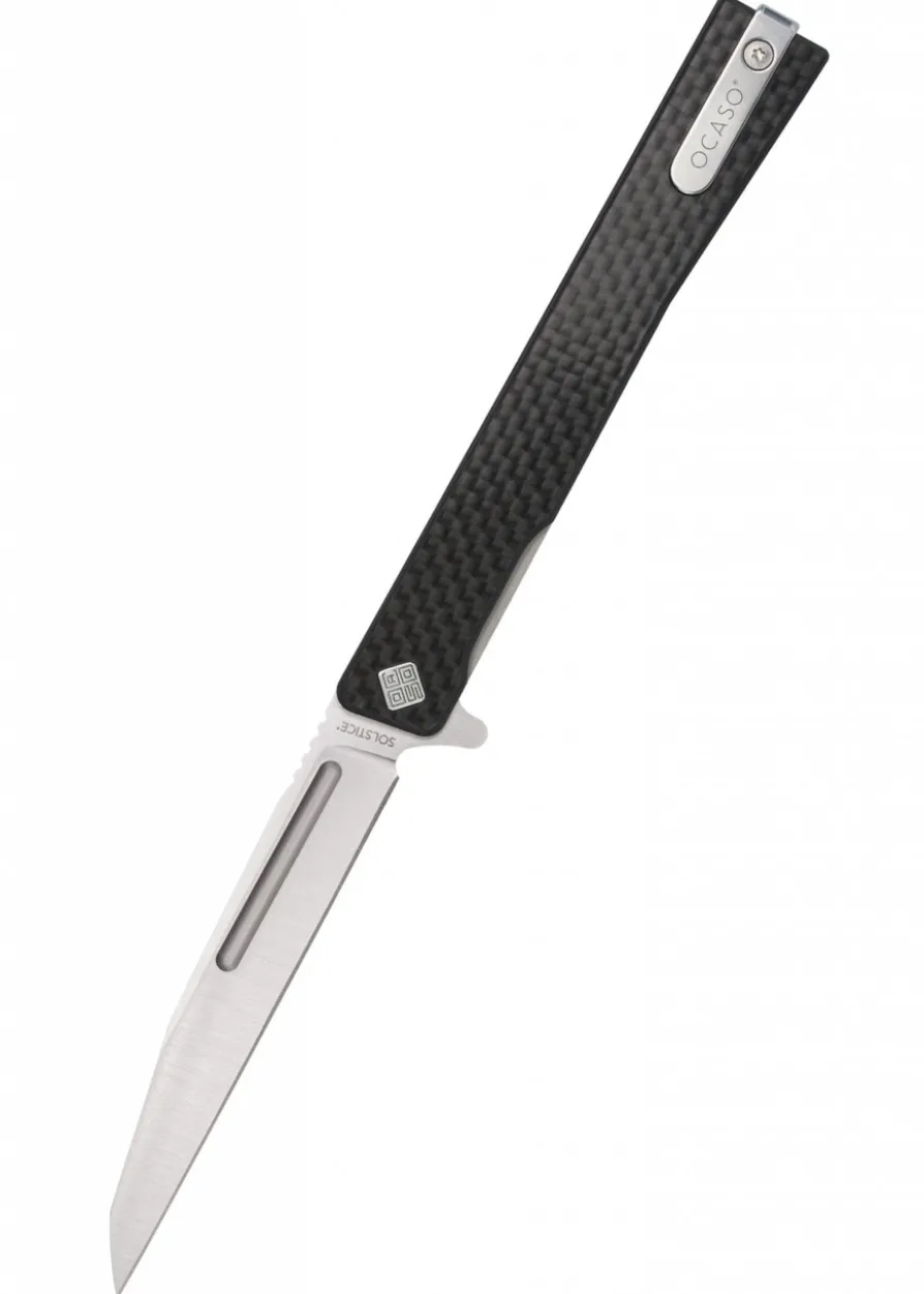 Ocaso Knives SOLSTICE, Wharncliffe, Karbon, satiniert, Taschenmesser