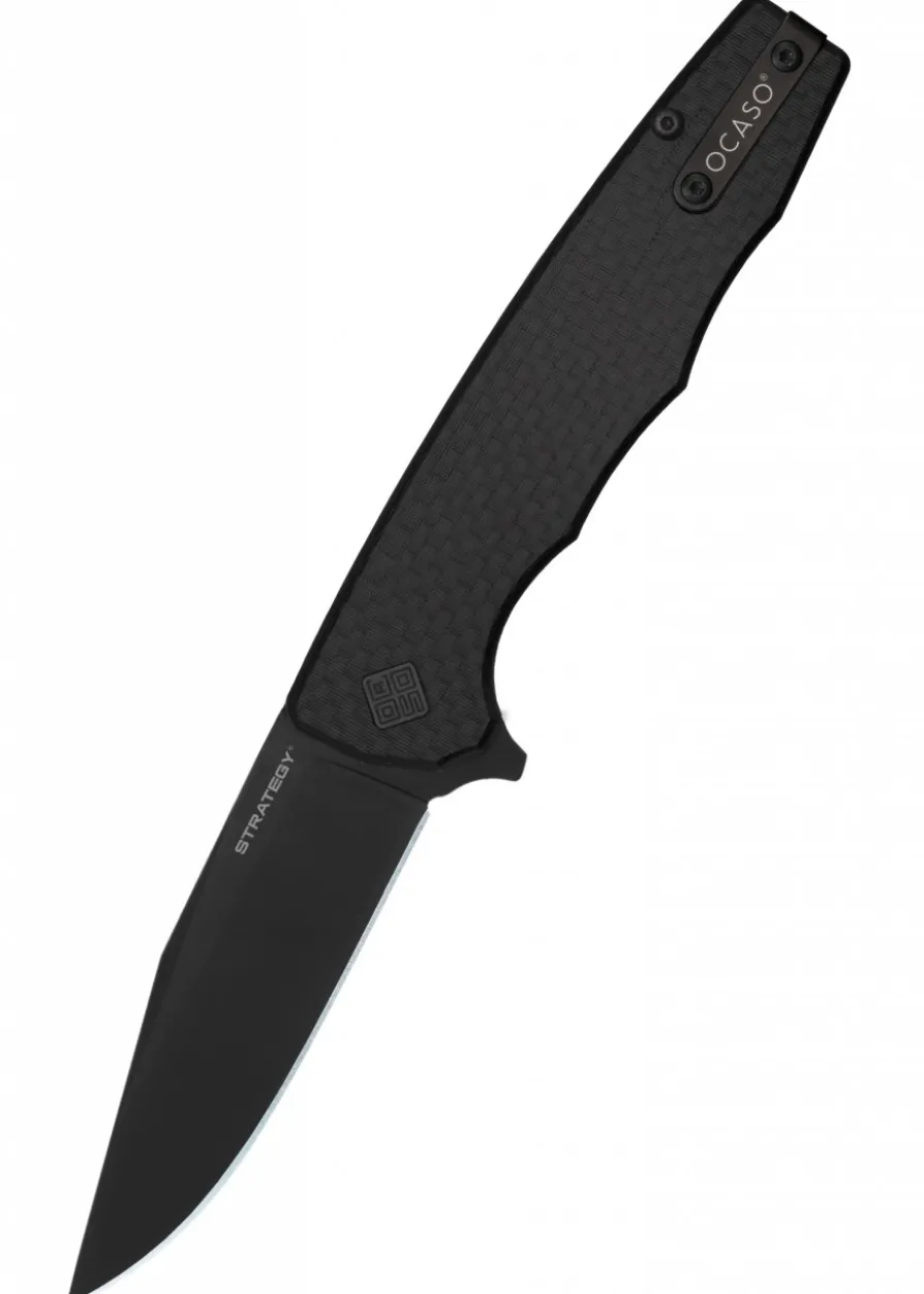 Ocaso Knives STRATEGY, Karbon, G10, schwarz, Taschenmesser