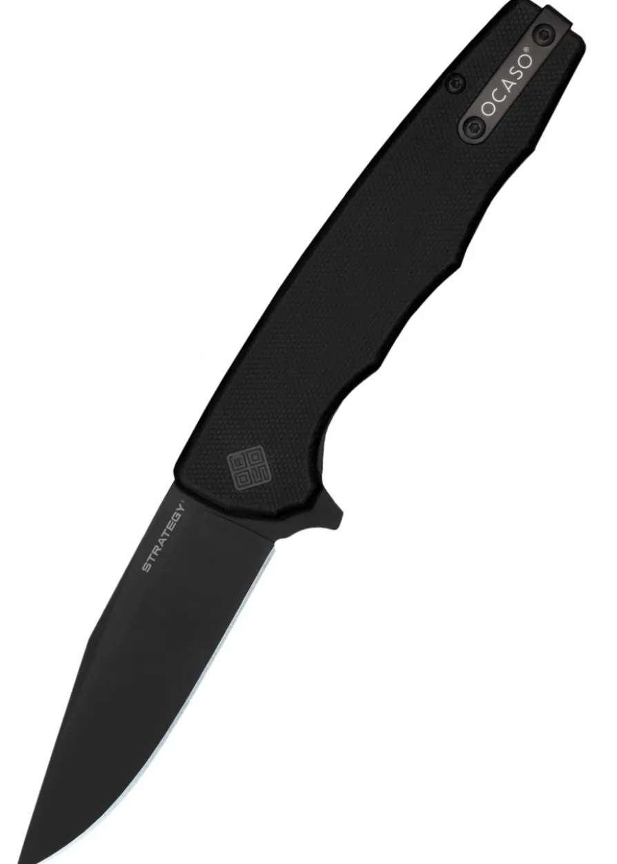 Ocaso Knives STRATEGY, schwarz, G10/schwarz, Taschenmesser