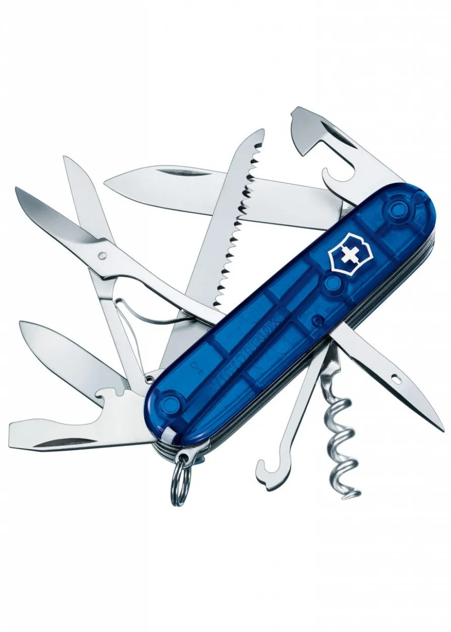 Offiziersmesser Huntsman, blau transp.