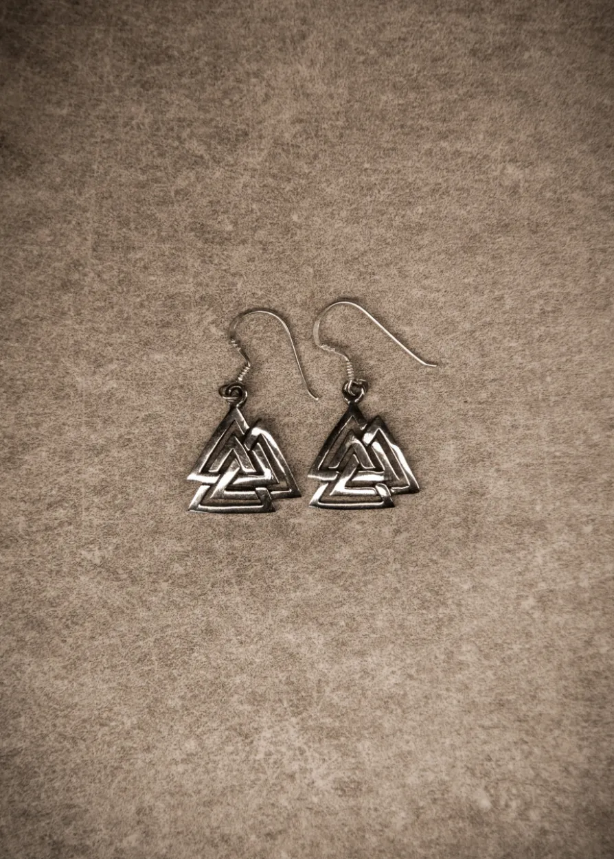 Ohrringe aus Silber - Valknut, Paar