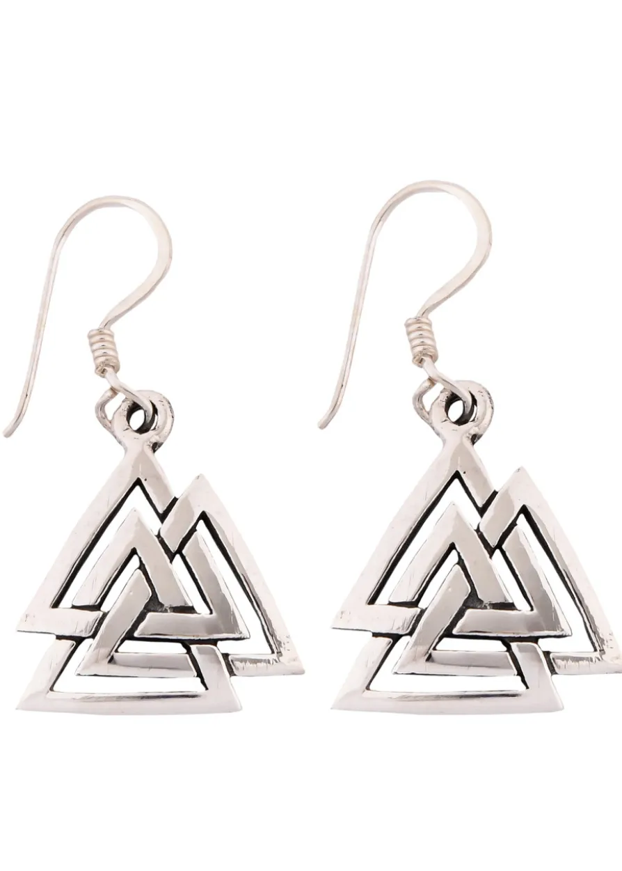 Ohrringe aus Silber - Valknut, Paar