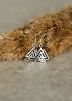 Ohrringe aus Silber - Valknut, Paar