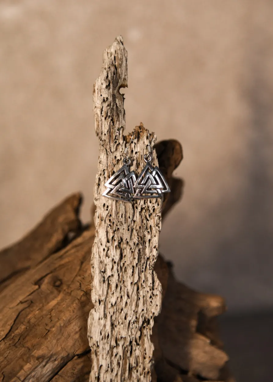 Ohrringe aus Silber - Valknut, Paar