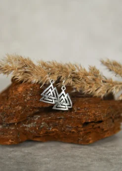Ohrringe aus Silber - Valknut, Paar