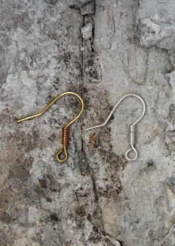 Ohrring-Haken aus Messing, Paar