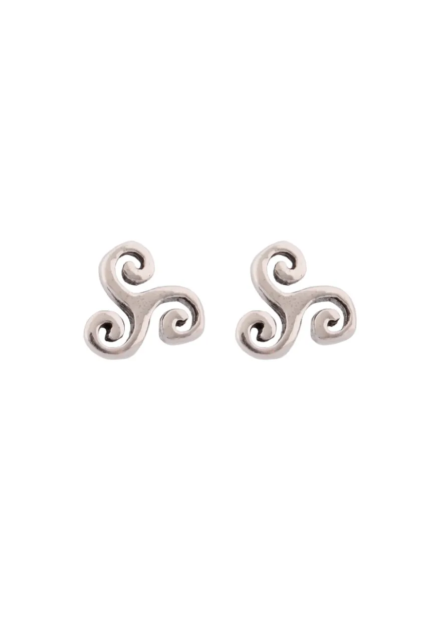 Ohrstecker aus Silber - Triskele, Paar
