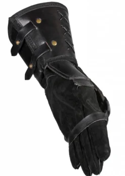 Panzerhandschuh aus Leder, Linke Hand