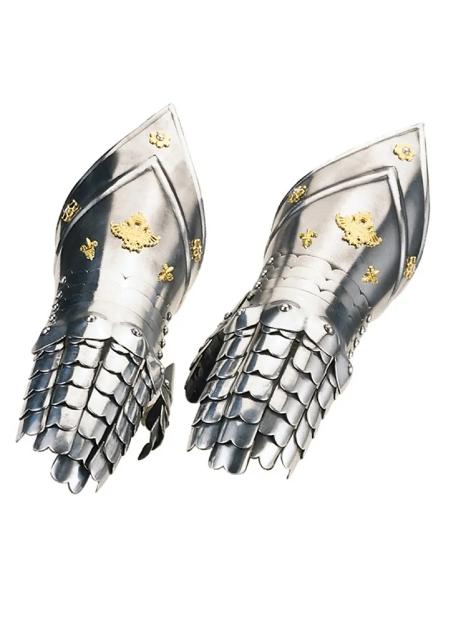 Panzerhandschuhe, goldverziert, Marto