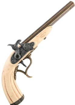 Perkussionspistole Joseph Kirner 1807, Elfenbeinfarben, Replik, Deko Pistole